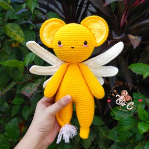 Leuk geel Kero chan-gehaakt amigurumipatroon