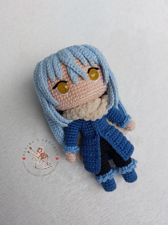 かぎ針編みのあみぐるみリムルのアニメにインスパイアされたパターン