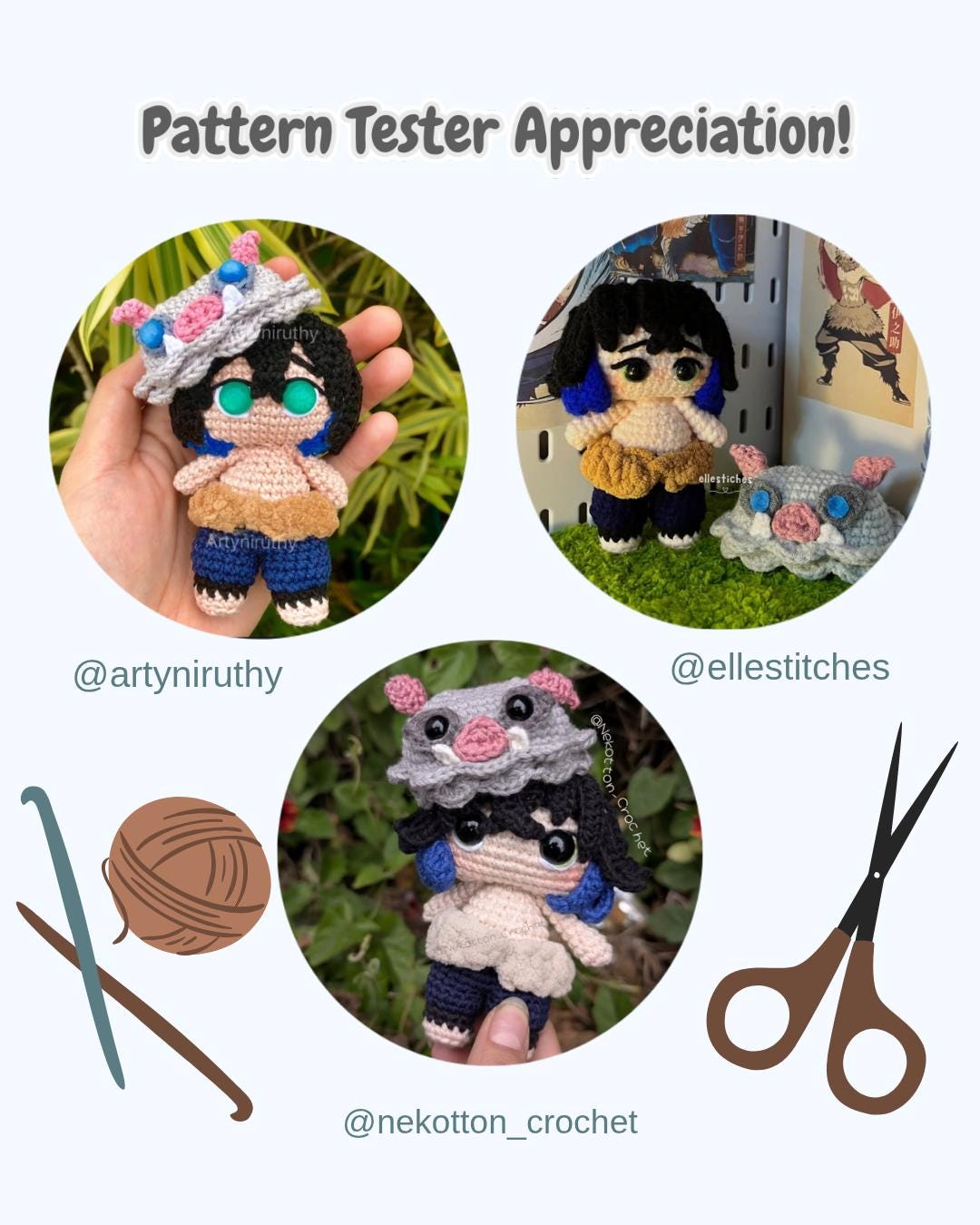 Insosuke Boar Pattern Crochet Amigurumi Boar Inosuke Anime Inspired Digital PDF Crochet ...