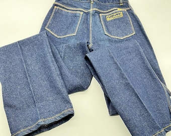 Pantalones vaqueros de tiro alto Gloria Vanderbilt Murjani de los años 70 para mujer con logo de cisne, talla 10.