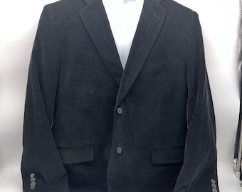 Rare Vintage Etienne Aigner Men's 100% Cotton Black Corduroy Blazer-Size L