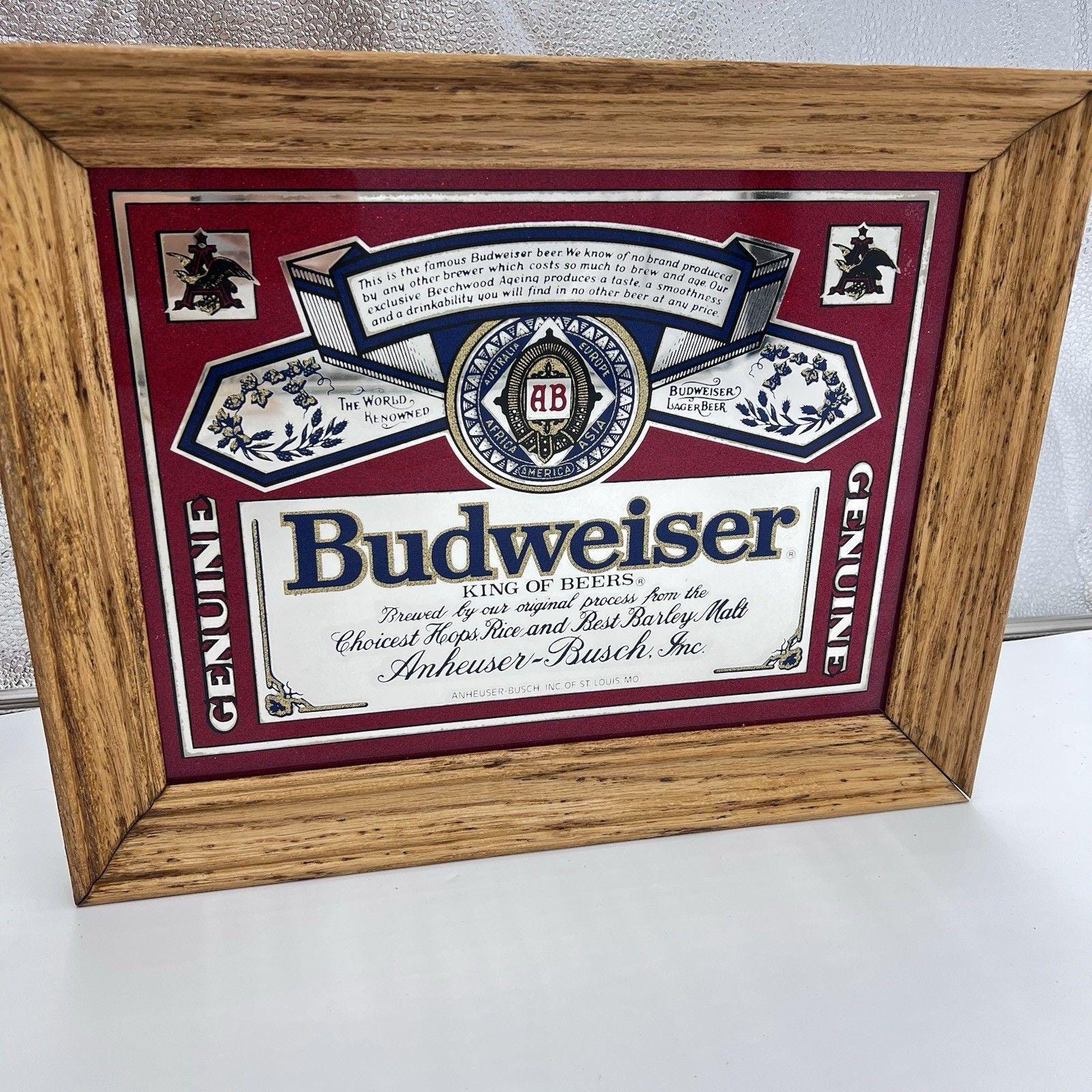 Budweiser ビンテージミラー Budweiser Millennium Mirrored Sign - Collectible | eBay