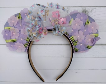 Isabela-inspired Minnie Ears! Encanto-inspired Ears! Purple Flower Ears!