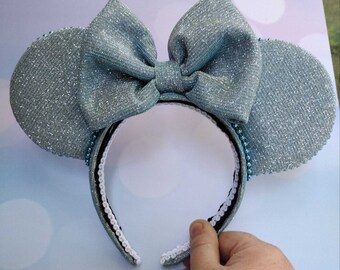 Sparkling Blue Mouse Ears