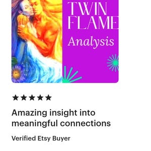 Twin Flame Reading, Detailed Energetic Analysis, Union Timeline, Personalised Psychic Insight, Digital PDF image 4