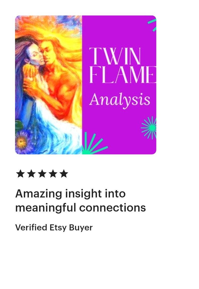 Twin Flame Reading, Detailed Energetic Analysis, Union Timeline, Personalised Psychic Insight, Digital PDF image 4