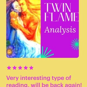 Twin Flame Reading, Detailed Energetic Analysis, Union Timeline, Personalised Psychic Insight, Digital PDF image 3