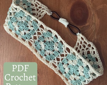 Crochet Headband Pattern, Granny Square Headband Pattern, Not Your Granny&#39;s Headband Crochet Pattern, Downloadable PDF Crochet Pattern Only