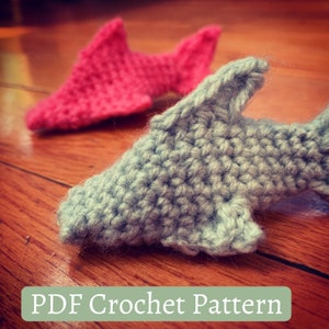 Shark Crochet Pattern, Baby Shark No Sew Crochet Pattern, Crochet Amigurumi for Beginners, Crochet Shark, Digital PDF Crochet Pattern Only