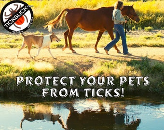 Spray antigarrapatas de 32 oz para perros, caballos y ganado: aroma a lavanda y eucalipto