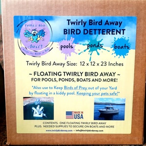 Bird Deterrent Scare Birds Away Pool & Boat Bird Protection Twirly Bird Away image 8