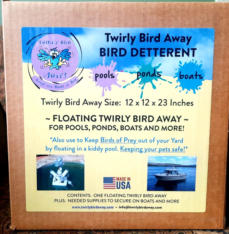 Bird Deterrent Scare Birds Away Pool & Boat Bird Protection Twirly Bird Away image 8