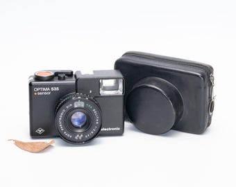 Agfa Optima 535 elektronische sensor 35 mm vintage zoekercamera gemaakt in Duitsland