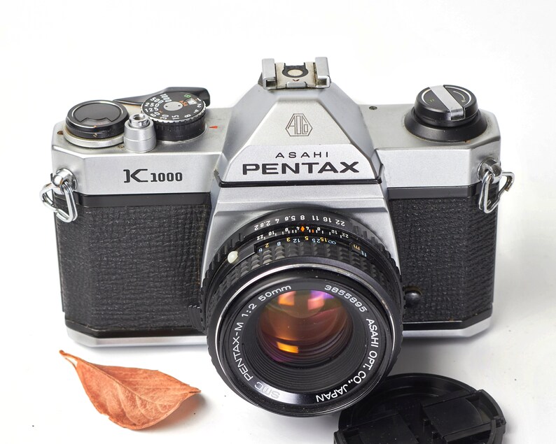 Asahi PENTAX K1000 Vintage 35mm SLR Camera With Pentax 50mm Etsy