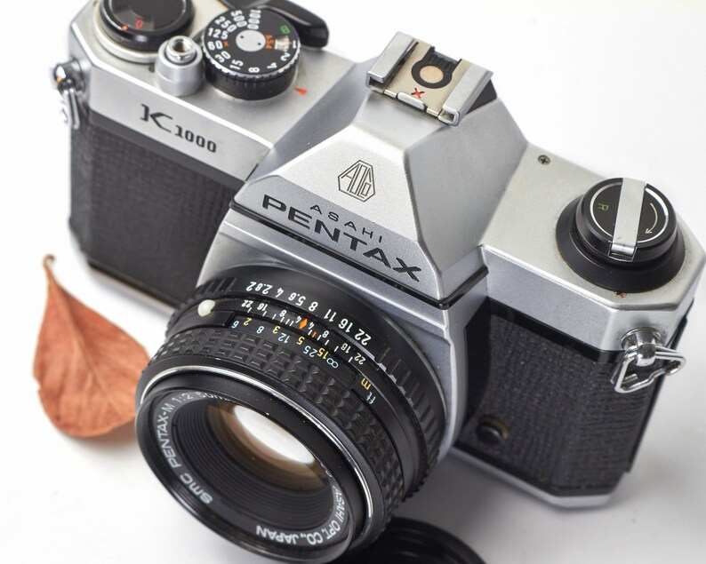 Asahi PENTAX K1000 Vintage 35mm SLR Camera With Pentax 50mm Etsy
