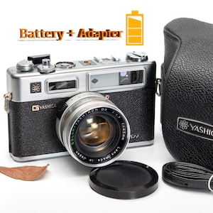 Vintage Yashica Electro 35 GSN: 35mm Film Camera with Battery Adapter