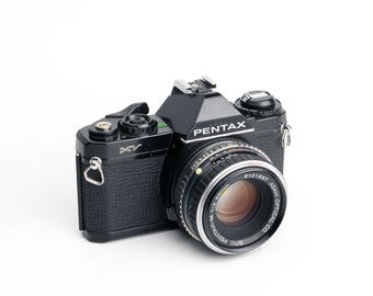 Asahi PENTAX MV Vintage 35mm SLR camera with Pentax 50mm Lens