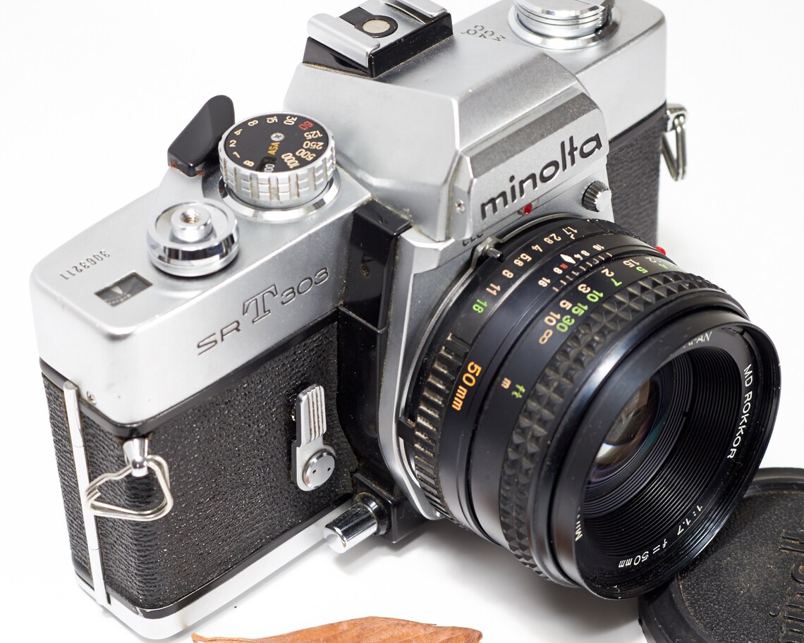 Minolta SRT 303b 35mm SLR Film Camera with Rokkor 50mm f/1.7 Etsy