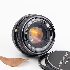 Pentax-M 50mm f/1.7 Film Camera Lens Vintage Lens Mint Condition