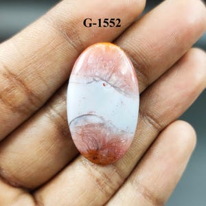 Cabochon d'agate marocaine naturelle, pierre précieuse, agate marocaine semi-percieuse à dos plat pour la fabrication de bijoux, cadeau pour elle