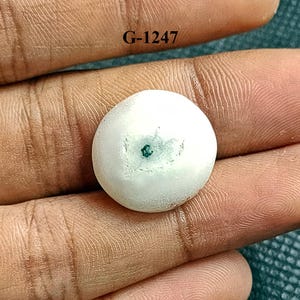 Ágata solar blanca en cabujón de cuarzo solar blanco natural para anillos, colgantes y collares, ideal para hacer joyas y regalos.