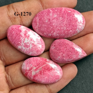 Thulite Cabochon, Wholesale Lot Thulite Gemstone, Natural Thulite Loose Crystal Stone For Ring, Pendant, Necklace Jewelry Making Stone Gifts