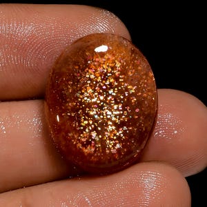 Fantastische hoogwaardige kwaliteit 100% natuurlijke zonnesteen ovale cabochon losse edelsteen voor het maken van sieraden 16,5 kt. 20 x 15 x 4 mm G-3266