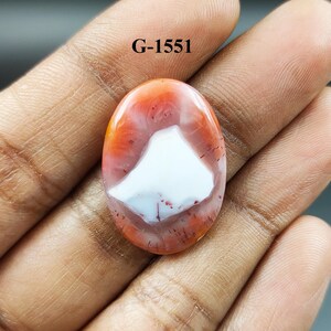 Cabochon d'agate marocaine naturelle, pierre précieuse, agate marocaine semi-percieuse à dos plat pour la fabrication de bijoux, cadeau pour elle