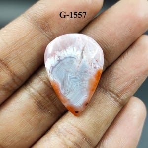 Cabochon d'agate marocaine naturelle, pierre précieuse, agate marocaine semi-percieuse à dos plat pour la fabrication de bijoux, cadeau pour elle