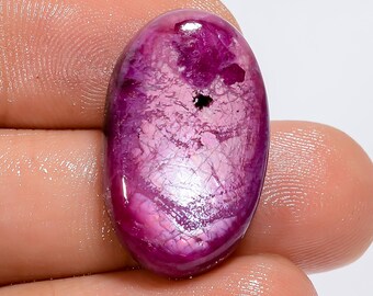 Natural Ruby Zoisite Cabochon, Oval Loose Gemstone Jewelry 26.5 Ct. 23X13X4 mm G-3166