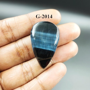 Rare Quality Natural Blue Tiger Eye Cabochon - Smooth Polished Flat Back Cabochon- Beautiful Blue Tiger Stone for making jewelry Supply