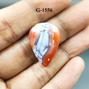 Cabochon d'agate marocaine naturelle, pierre précieuse, agate marocaine semi-percieuse à dos plat pour la fabrication de bijoux, cadeau pour elle