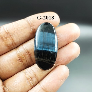 Rare Quality Natural Blue Tiger Eye Cabochon - Smooth Polished Flat Back Cabochon- Beautiful Blue Tiger Stone for making jewelry Supply