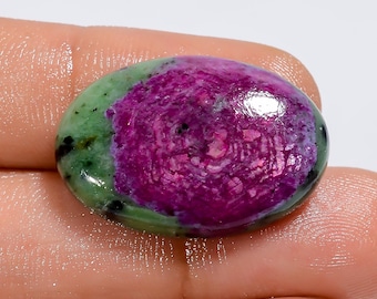 Natural Ruby Zoisite Cabochon, Oval Loose Gemstone Jewelry 31.5 Ct. 25X17X4 mm G-3158