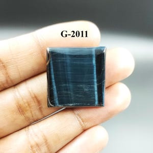 Rare Quality Natural Blue Tiger Eye Cabochon - Smooth Polished Flat Back Cabochon- Beautiful Blue Tiger Stone for making jewelry Supply