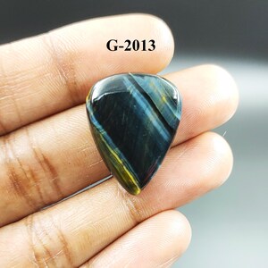 Rare Quality Natural Blue Tiger Eye Cabochon - Smooth Polished Flat Back Cabochon- Beautiful Blue Tiger Stone for making jewelry Supply