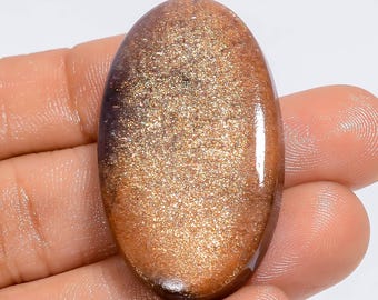 Cabujón de piedra solar iolita natural, ovalado, joyería de gemas sueltas (51,5 ct, 39 x 22 x 6 mm) G-3016