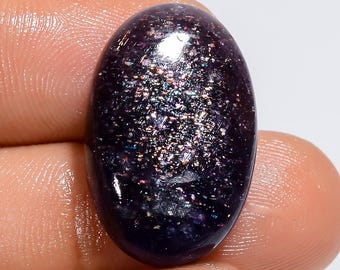 Natural Iolite Sunstone Cabochon, Oval Loose Gemstone (23x15x5mm, 18 Cts) G-3035