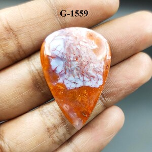 Cabochon d'agate marocaine naturelle, pierre précieuse, agate marocaine semi-percieuse à dos plat pour la fabrication de bijoux, cadeau pour elle