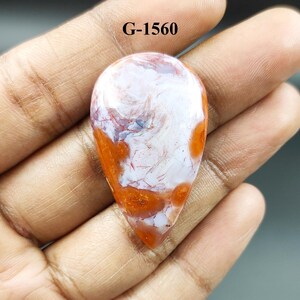 Cabochon d'agate marocaine naturelle, pierre précieuse, agate marocaine semi-percieuse à dos plat pour la fabrication de bijoux, cadeau pour elle