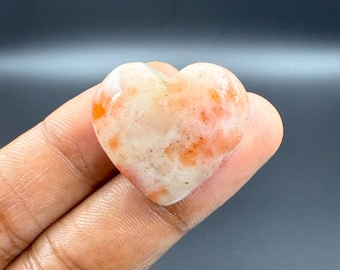 Natural Red Sunstone Gemstone Cabochon Heart Shape Sunstone Loose Gemstone For Making Jewelry Supplies & Gifts 45 Ct. 23X26X10 mm G-2726