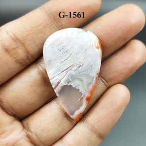 Cabochon d'agate marocaine naturelle, pierre précieuse, agate marocaine semi-percieuse à dos plat pour la fabrication de bijoux, cadeau pour elle