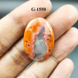 Cabochon d'agate marocaine naturelle, pierre précieuse, agate marocaine semi-percieuse à dos plat pour la fabrication de bijoux, cadeau pour elle