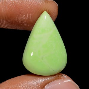 Fantastische hoogwaardige kwaliteit 100% natuurlijke citroenchrysopraas peervorm cabochon losse edelsteen voor het maken van sieraden 20 kt. 21 x 14 x 6 mm G-3208