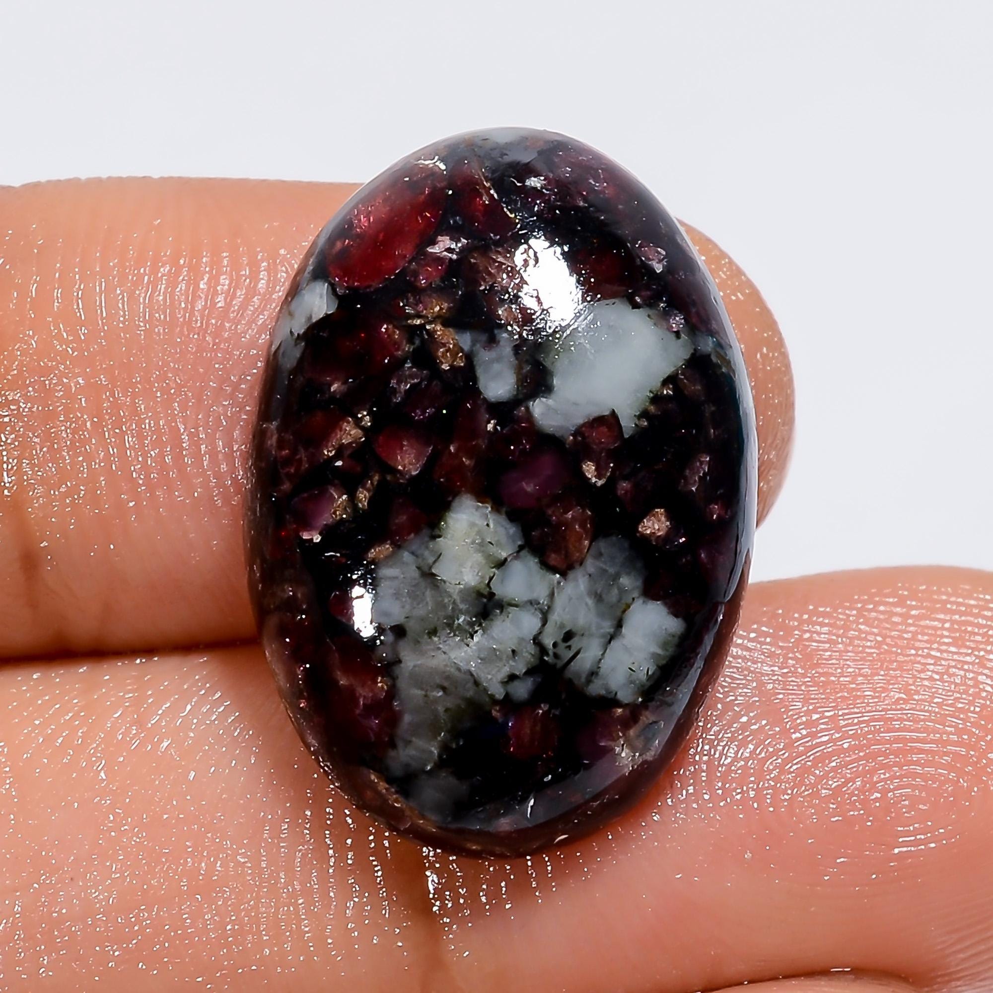 最高級品質 100%天然ユーディアライト オーバルシェイプ カボション