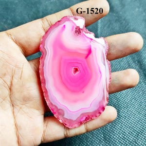 Agate Slices Coasters Size, Brazilian Agate Slices, Agate Coaster,Dyed Agate Slices,Agate Slab for Jewelry Making and Home Decor Crafts