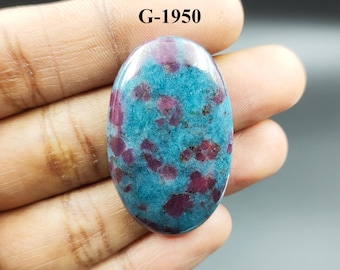 Natural Ruby in Kyanite Cabochon Loose Gemstone Flatback Hand Polish Ruby Kyanite For Jewelry Making, Handmade Gemstone Jewelry and Gifts