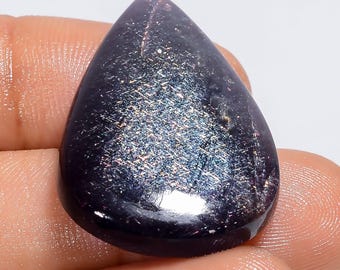 Cabujón de piedra solar iolita, forma de pera, joyería de gemas sueltas, 30 ct (32x21x5 mm) G-3017