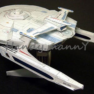 Star Trek - Plantilla PDF 3D del USS RELIANT Ncc-1864. Origami, montaje manual. ¡Desafía tus propias manualidades!