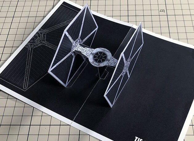 Star Wars TIE Fighter POP-UP Card Papercraft Template Files - Etsy